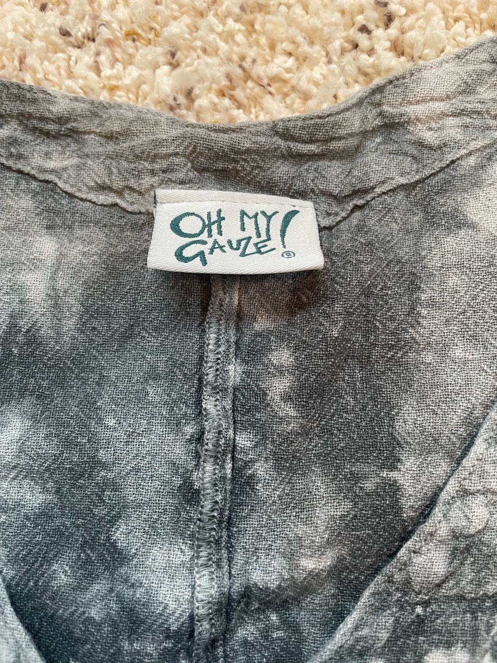 Oh My Gauze! Gray Tye-Dye
V-Neck Oversized Short Sleeve Pockets - Picture 4 of 9